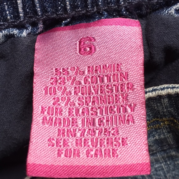 Jeweled Embroidered Ruffled Denim Jean Skirt - Picture 6 of 7